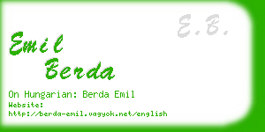 emil berda business card